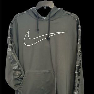 Women’s Nike hoody and leggings, dark gray and camo